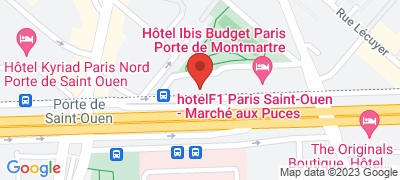 Htel F1 Paris Saint-Ouen March aux Puces, 29 rue du Docteur Babinski, 75018 PARIS