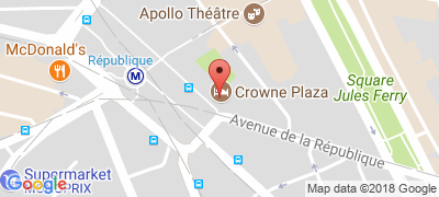 Crowne Plaza Paris République, 10 place de la République, 75011 PARIS