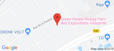 Green Hotels Roissy Parc des Expositions, 62 rue de la Perdrix ZAC Paris Nord II BP 55350, 95941 ROISSY CDG